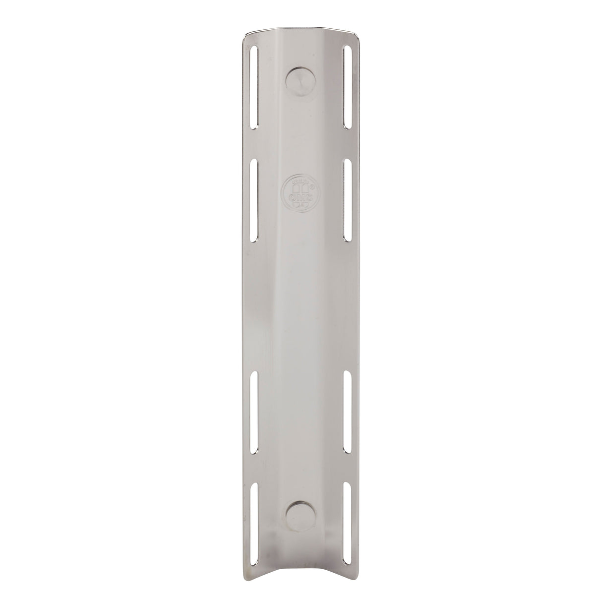 OMS Stainless Steel Single Tank Adaptor with mounting hardware fitted