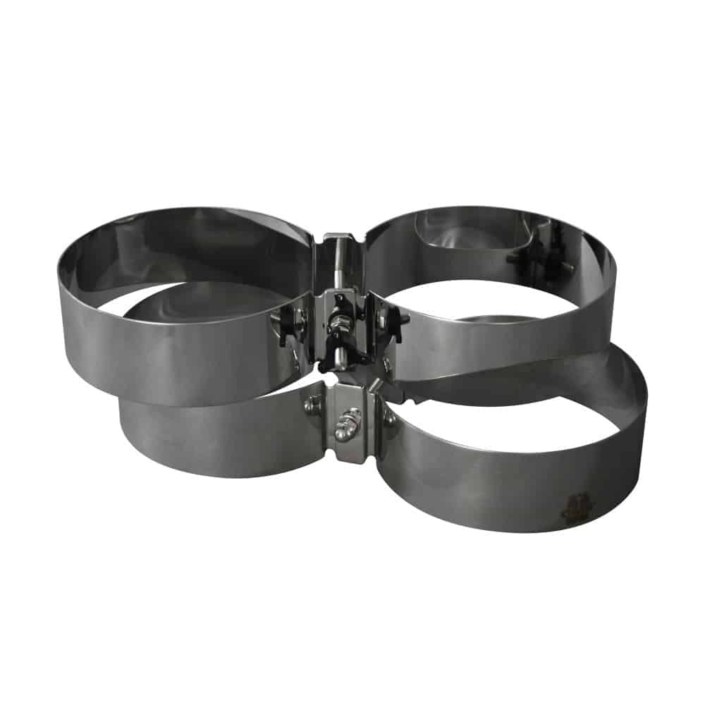 Pair of OMS stainless steel twinset bands, 171 mm, for twin 10 and 12 L cylinders