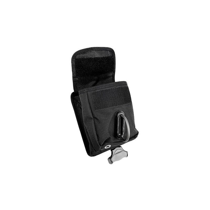 OMS Utility Pocket with Vertical Ballast, front view with zipped utility pocket