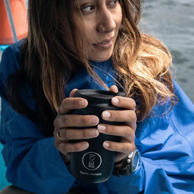 Fourth Element Opah Insulated Cup in use