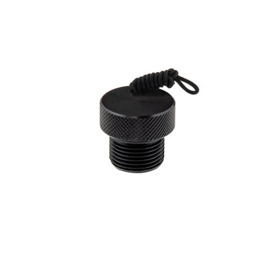 Tecline black Delrin G5/8 DIN dust cup with retaining cord