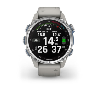 Garmin Descent Mk3 dive computer showing the dive display