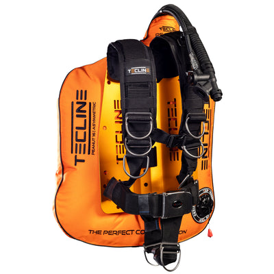 Tecline Peanut colour set with orange wing and orange aluminium backplate