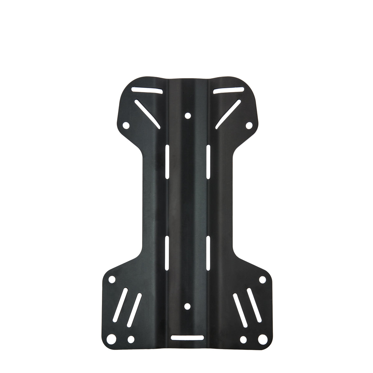Tecline black 3 mm aluminium H MINI backplate, front view