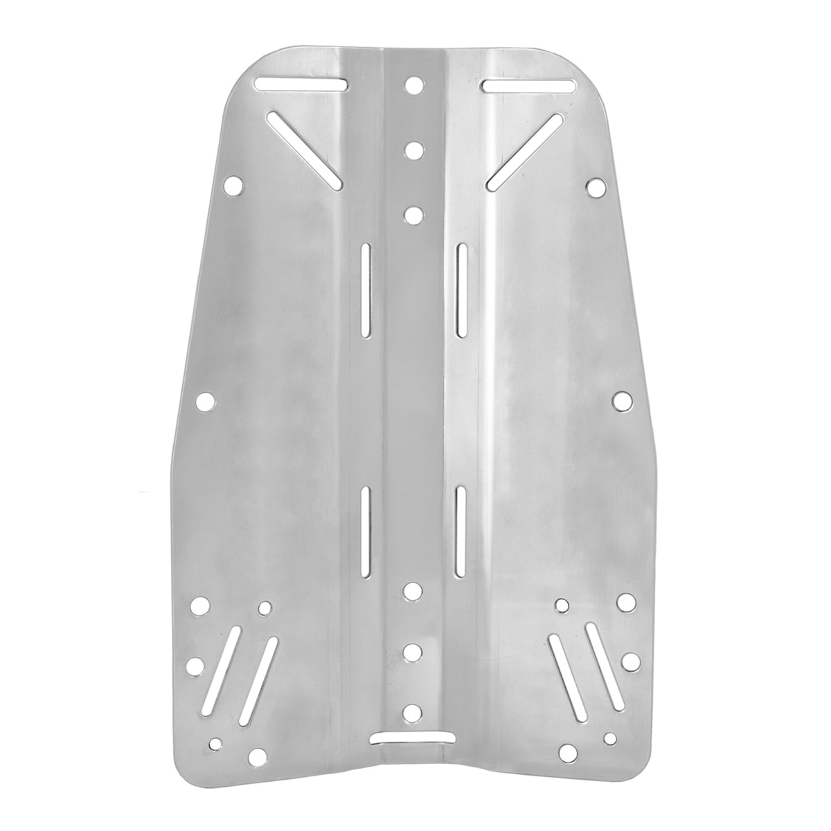 Tecline 3 mm stainless steel standard backplate with the Tecline logo cut through it