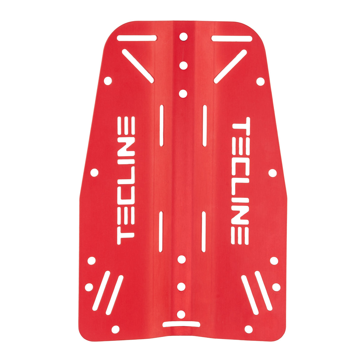 Tecline 3 mm aluminium standard backplate in silver, front view