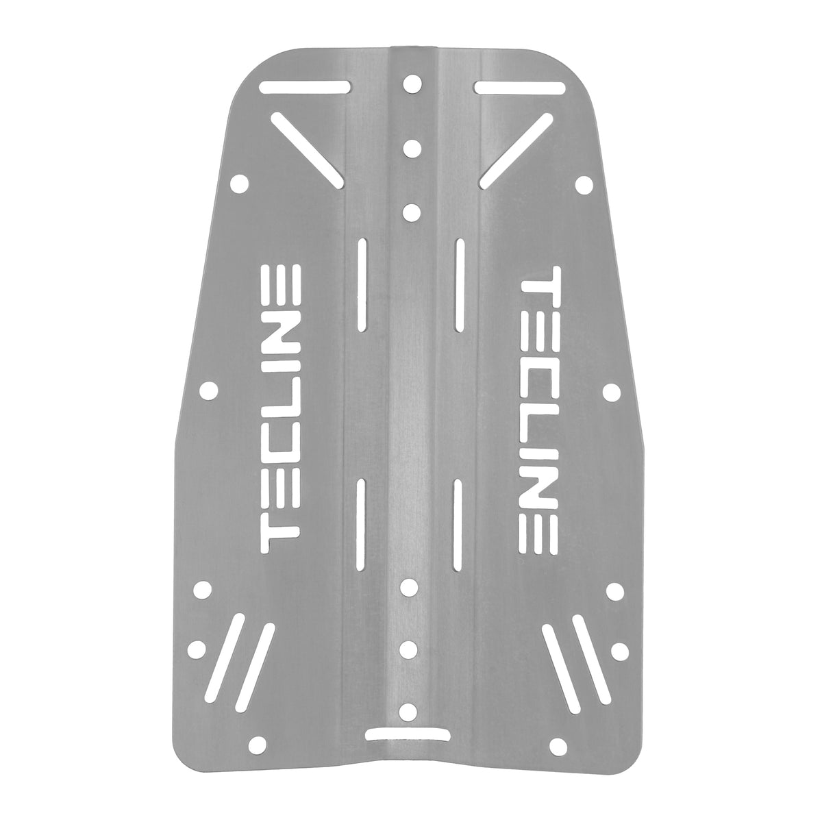 Tecline 3 mm aluminium standard backplate in graphite, front view