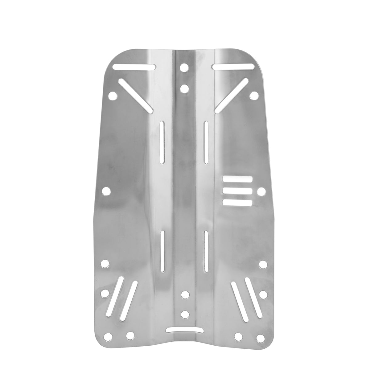 Tecline 3 mm stainless steel MIDI backplate, front view