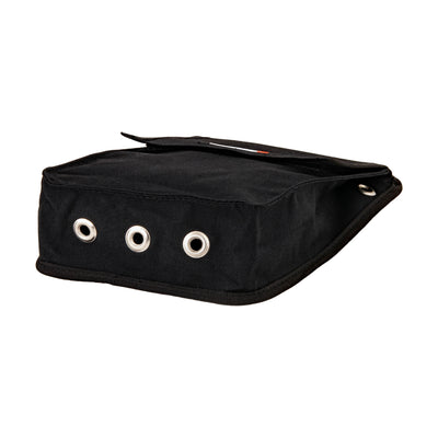 Tecline glue-on cargo pocket from the side, showing the drain eyelets
