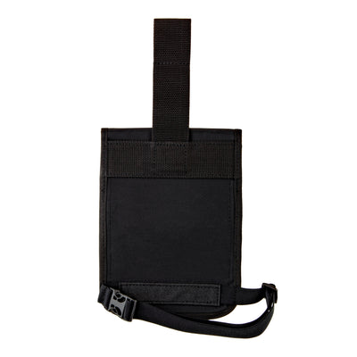 Back of the Tecline thigh cargo pocket with its belt loop and leg strap