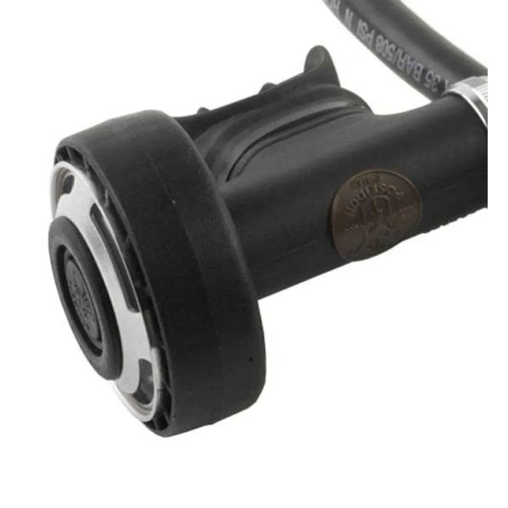 Poseidon Cyklon 5000 DIN regulator with chrome first stage, hose and black second stage