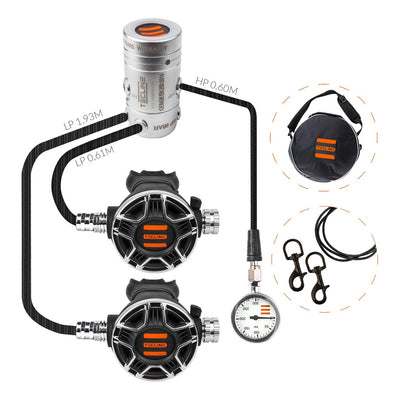 Tecline R2 TEC2 SemiTec I set with pressure gauge and two bolt snaps