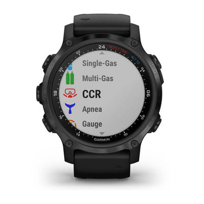 Garmin Descent Mk2S dive computer in carbon grey, right side profile