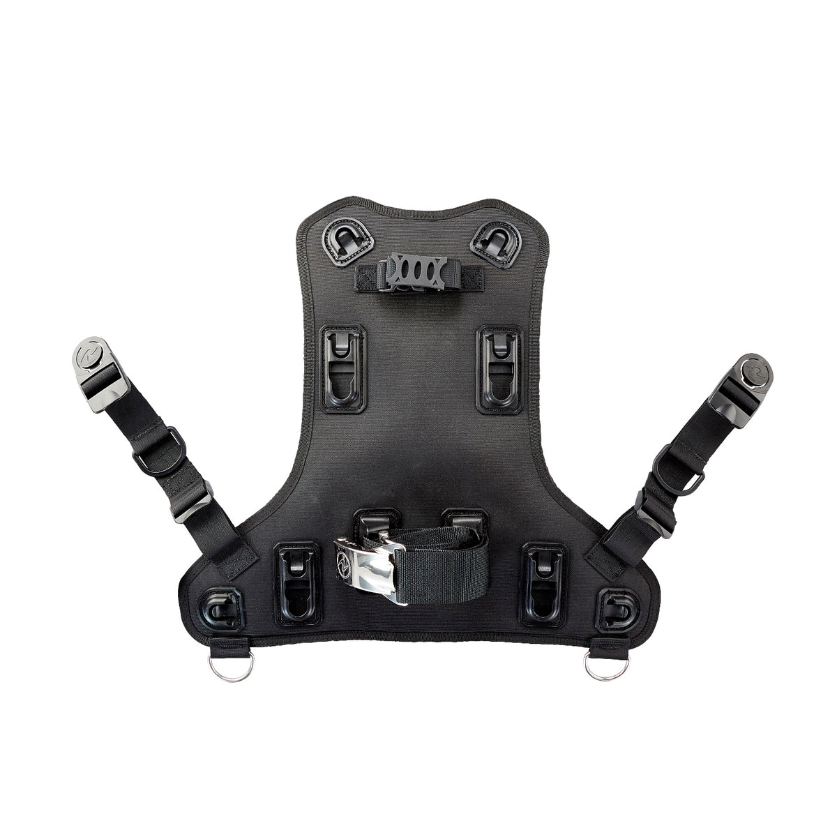 Aqua Lung Rogue BCD back assembly with the webbed daisy chain and ModLock connectors