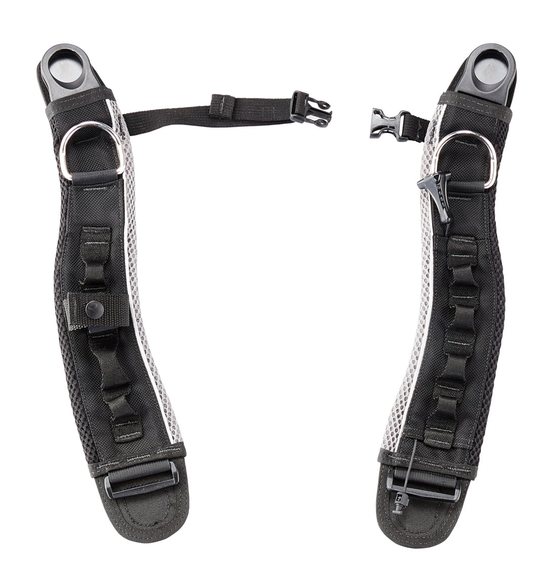 Aqua Lung Rogue BCD shoulder assembly pair with stainless steel D-rings