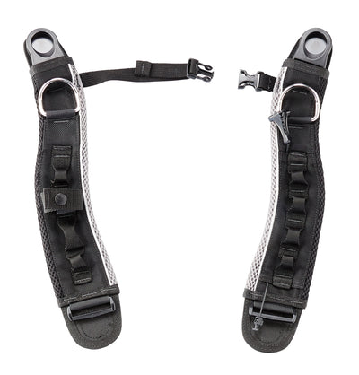 Aqua Lung Rogue BCD shoulder assembly pair with stainless steel D-rings
