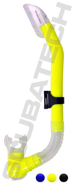 Scubatech SK 03 snorkel with purge valve and dry top in black