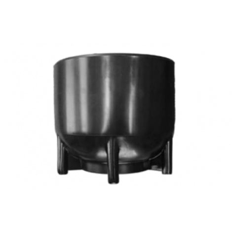 San-O-Sub black PVC cylinder boot standing on its four drainage feet