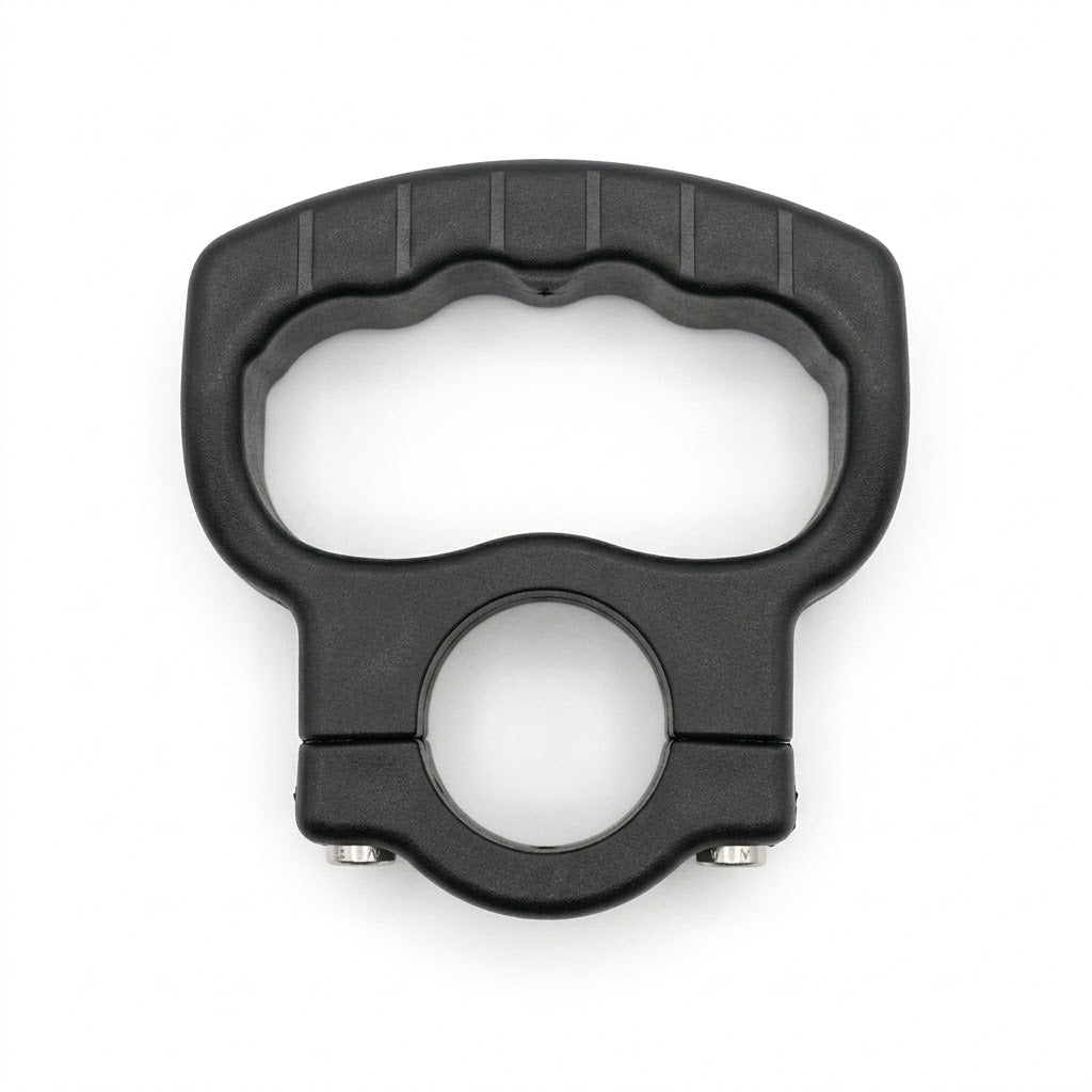 San-O-Sub fixed tank handle seen from above, showing the round neck clamp