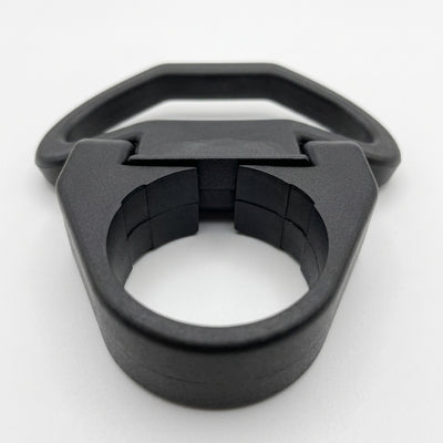 Close view of the San-O-Sub folding handle hinge and neck clamp