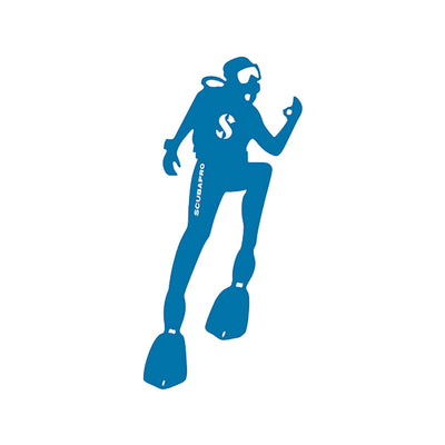 SCUBAPRO diver sticker in blue
