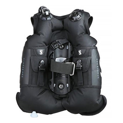 SCUBAPRO Hydros Pro Ladies BCD rear view showing the inflated bladder and backplate