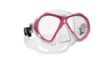 SCUBAPRO Spectra Mini mask with pink frame and clear skirt