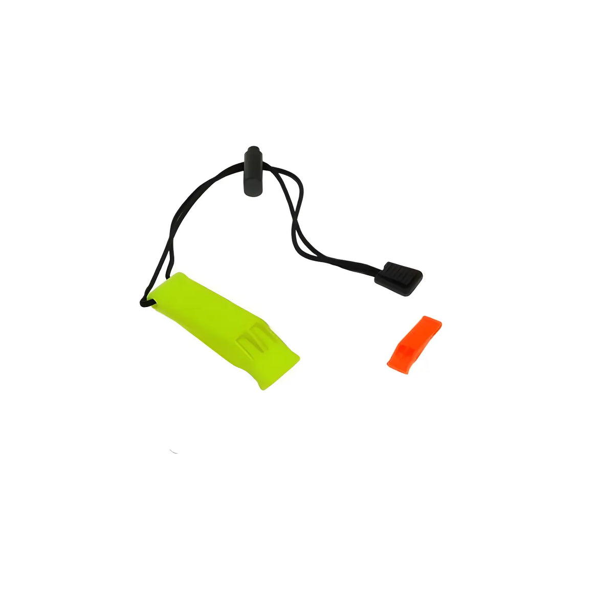 Scubatech dive whistle in bright colours with its lanyard
