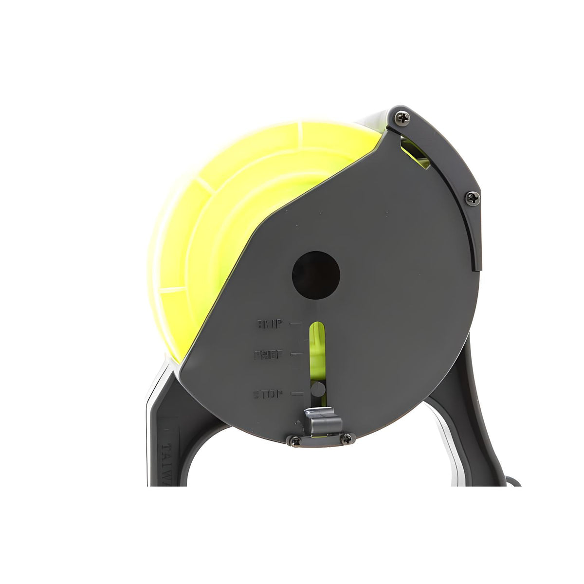 Scubatech DR dive reel with yellow spool, black handle and stainless snap