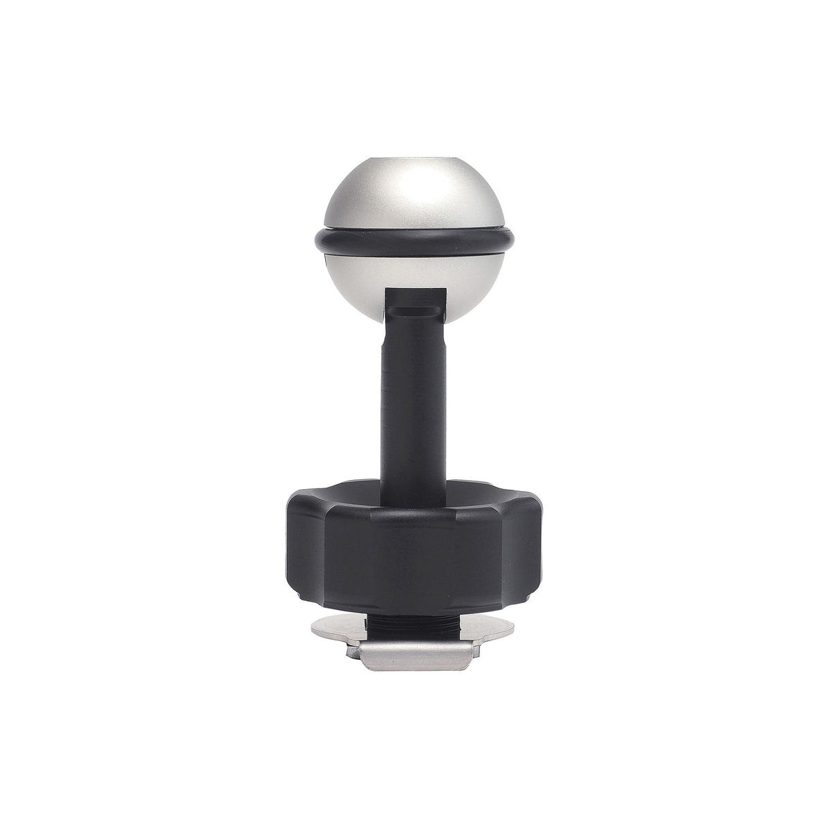 Sea & Sea SA8 Ball Base for Accessory Shoe II with silver ball and large black locking nut