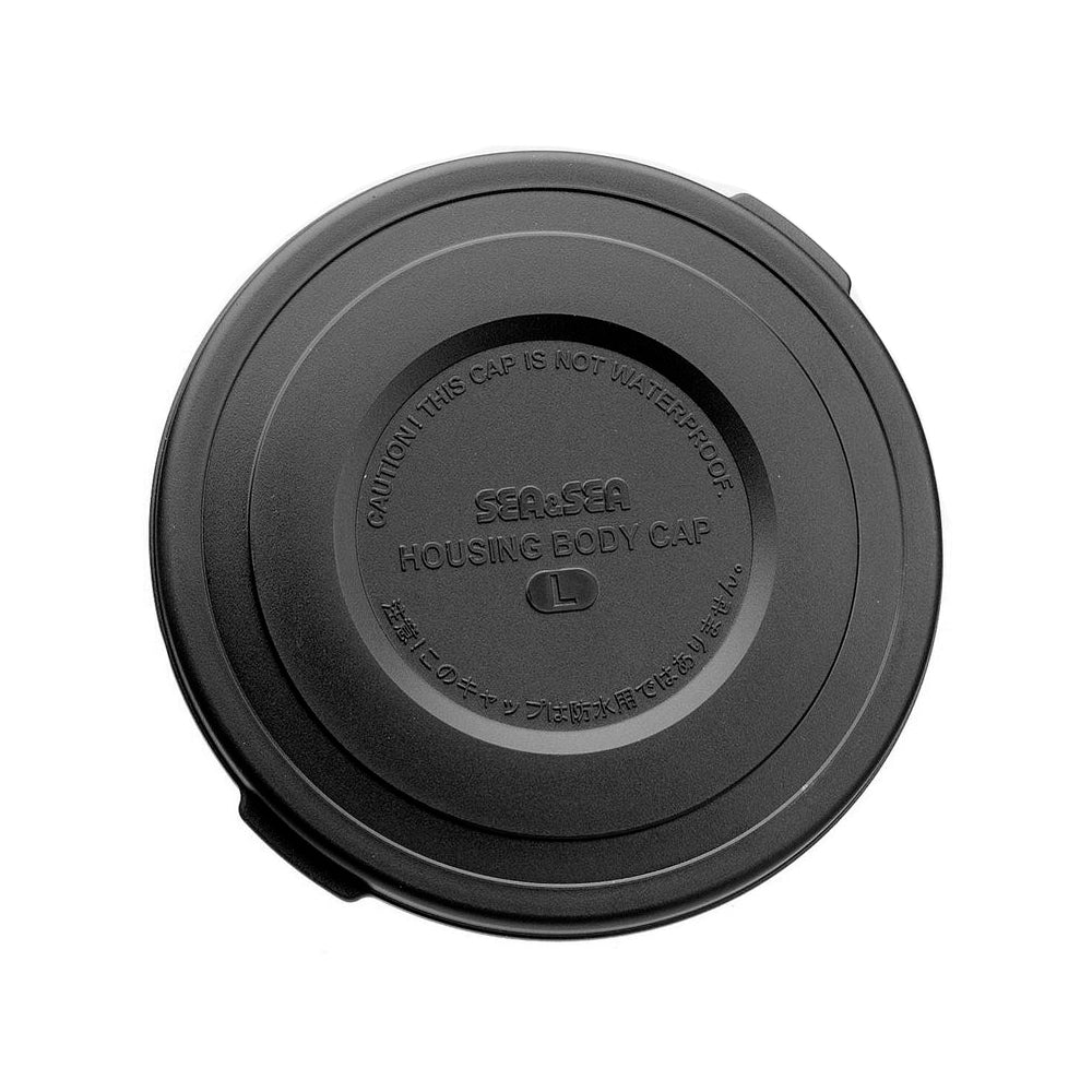 Sea & Sea Housing Body Cap L, black cap printed with a not waterproof caution
