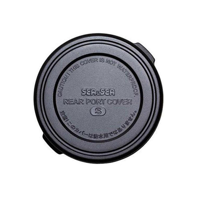 Sea & Sea Rear Port Cover S, black cap marked S with not waterproof warning