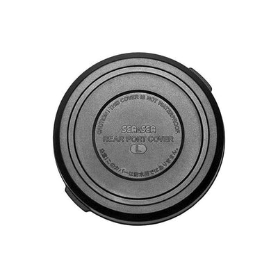 Sea & Sea Rear Port Cover L, black cap marked L with not waterproof warning