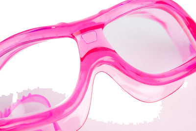SEAC Matt kids swim mask in pink, front view