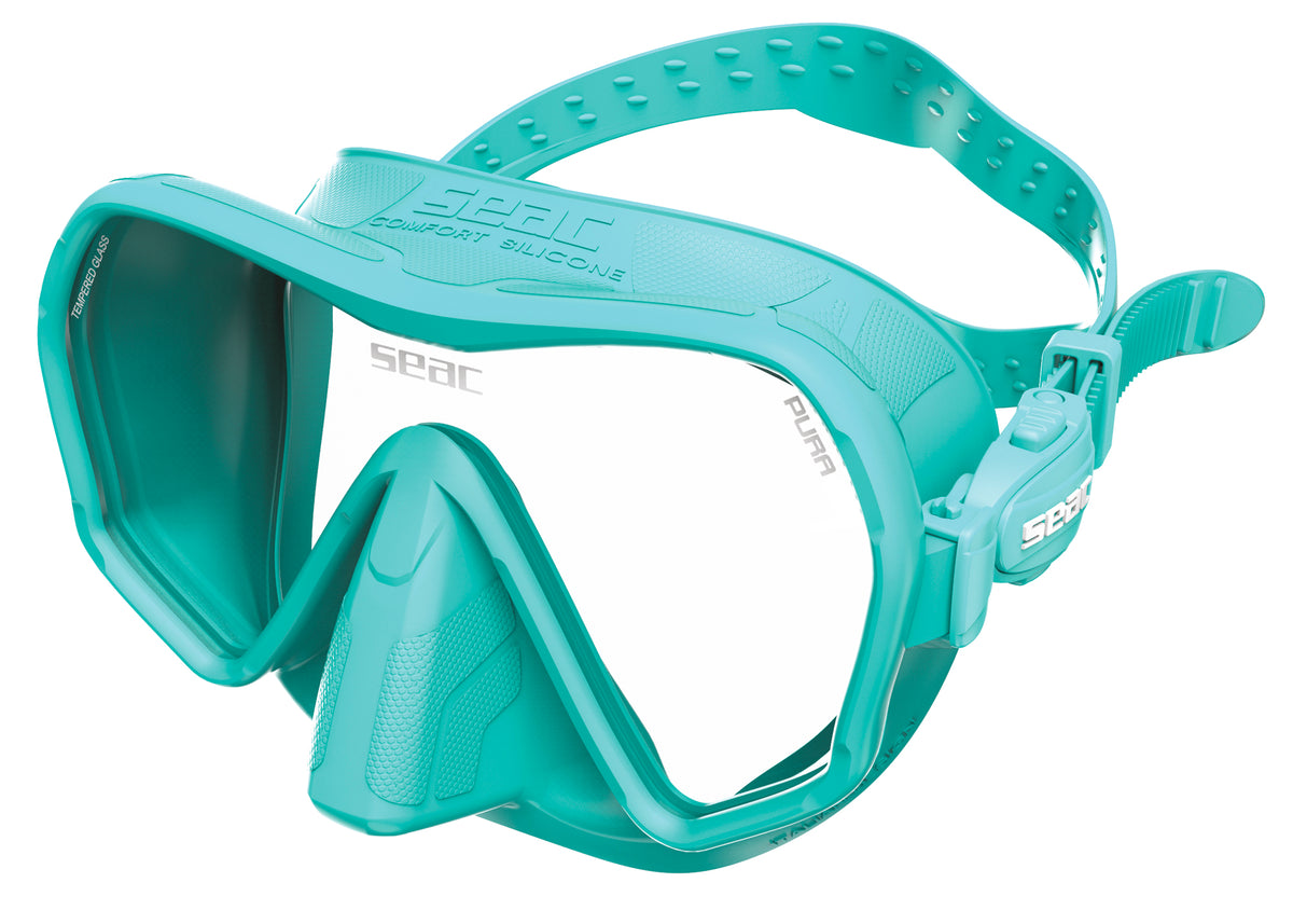 SEAC Pura frameless mask in aqua