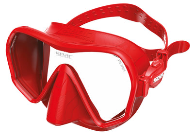 SEAC Pura frameless mask in red
