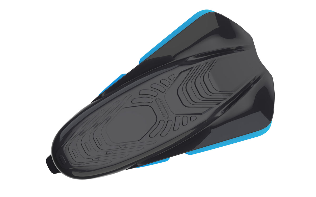 SEAC Shuttle Sport short swim fins, pair in black and blue