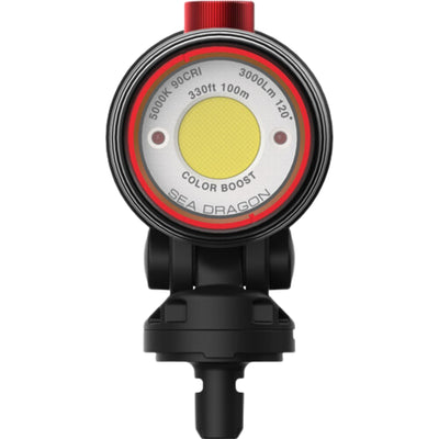 SeaLife Sea Dragon 3000F COB lens face with Colour Boost ring