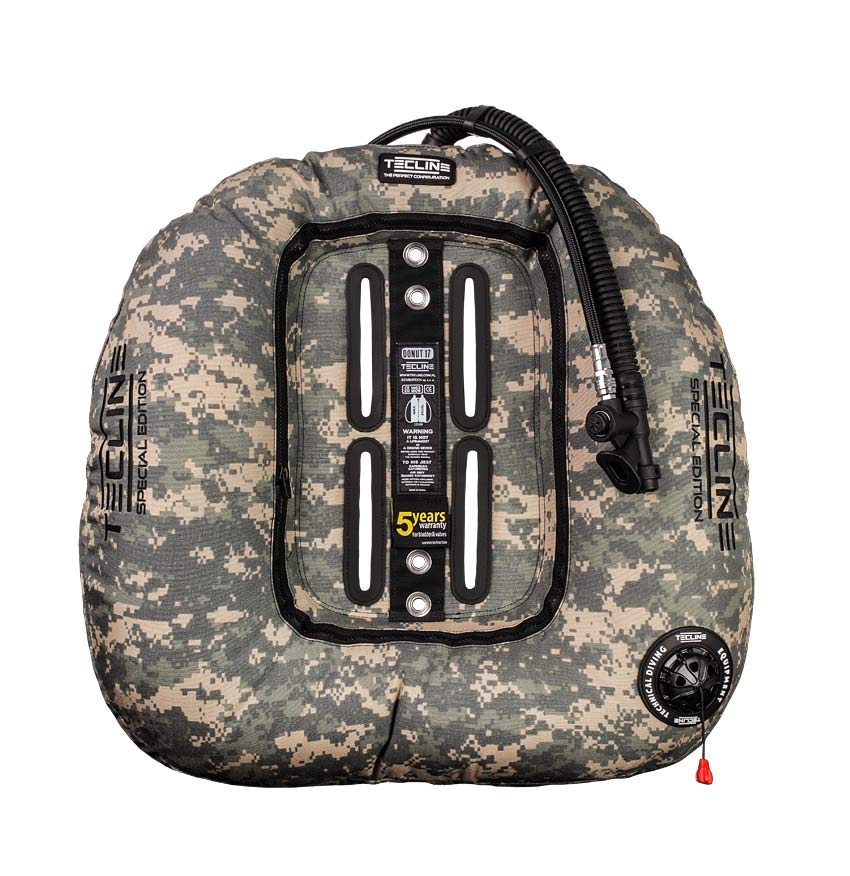 Tecline Donut 17 Special Edition twinset wing in black, front view
