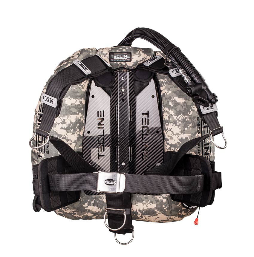 Tecline Donut 22 Special Edition Carbon set in orange with carbon backplate and DIR harness