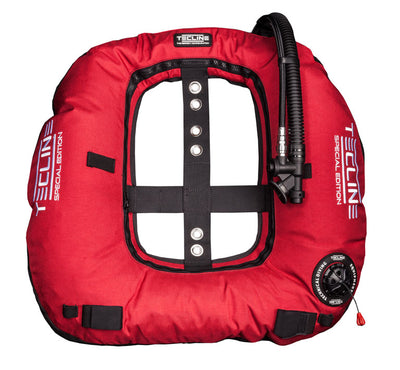 Tecline Donut 22 Special Edition Rebreather II wing in red, front view