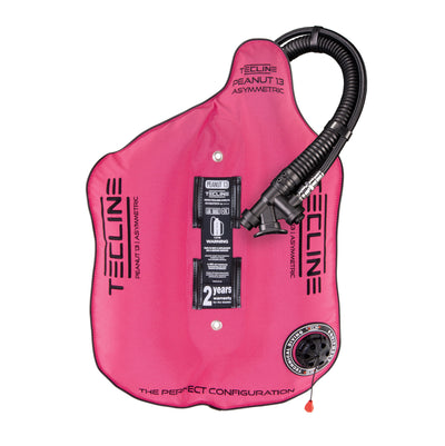 Tecline Peanut 13 wing in pink, front view