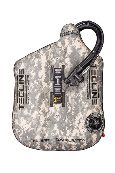 Tecline Peanut 21 wing in camo grey, front view