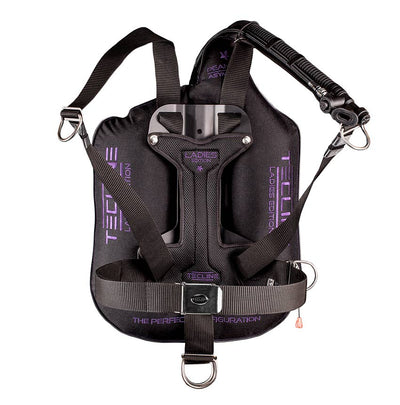 Tecline Peanut 21 Lady Travel set with purple Ladies Edition lettering and aluminium H backplate