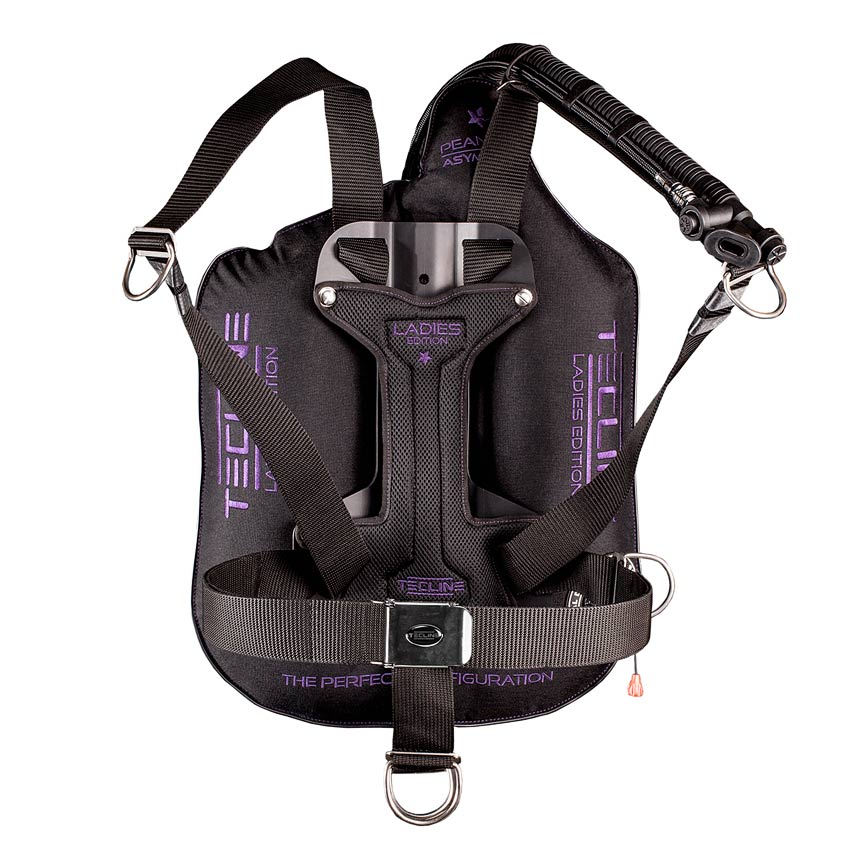 Tecline Peanut 21 Lady Travel set with purple Ladies Edition lettering and aluminium H backplate