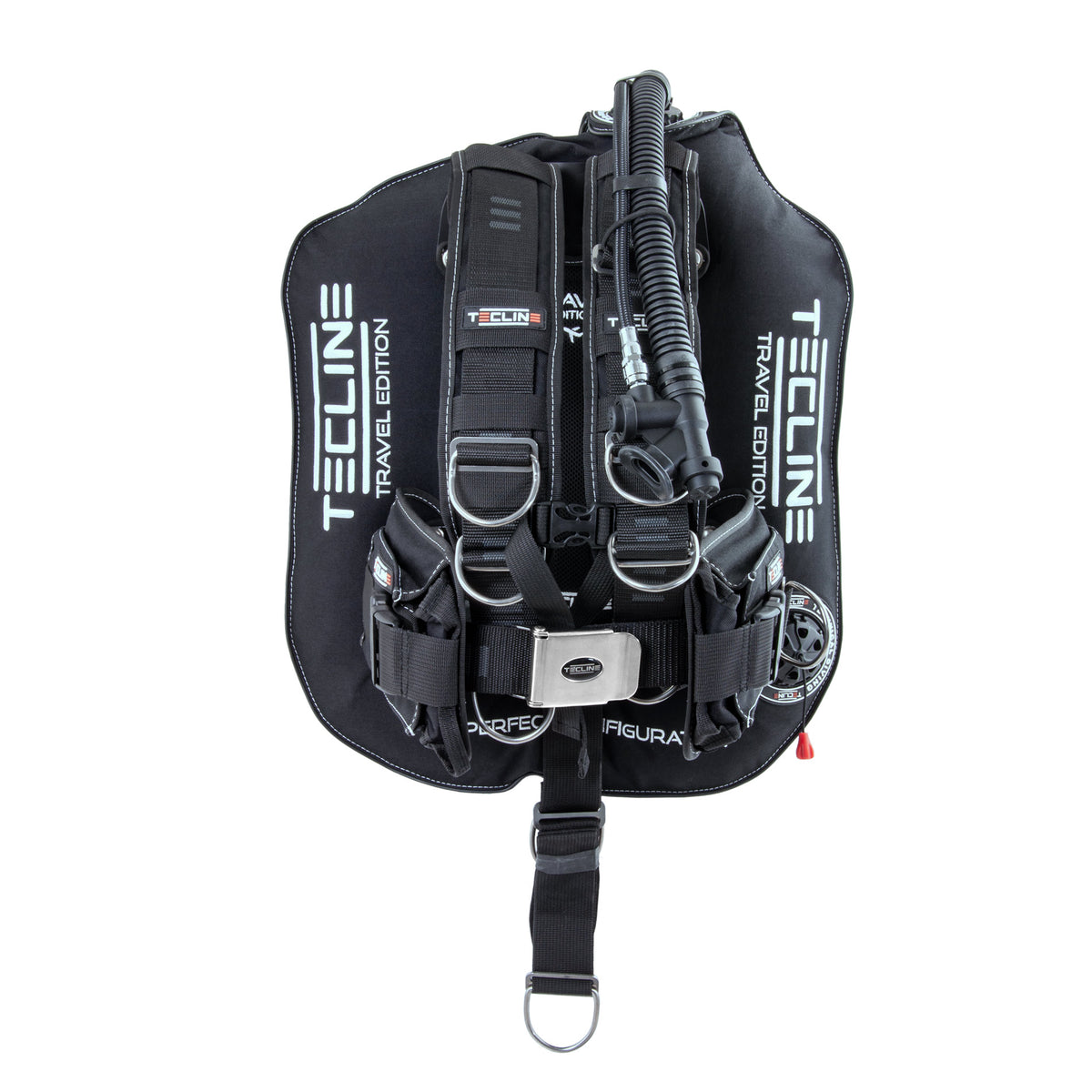 Tecline Peanut 21 Travel Comfort set with Travel Edition wing, harness side