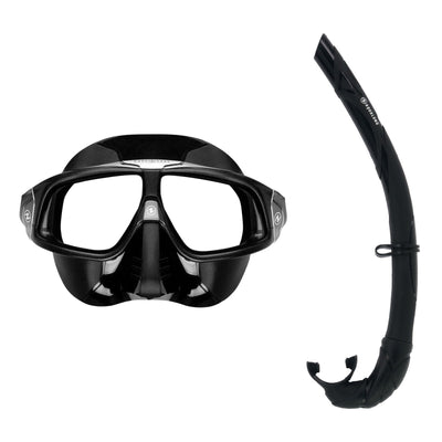 Aqua Lung Sphera X mask and Wrap snorkel, both in black