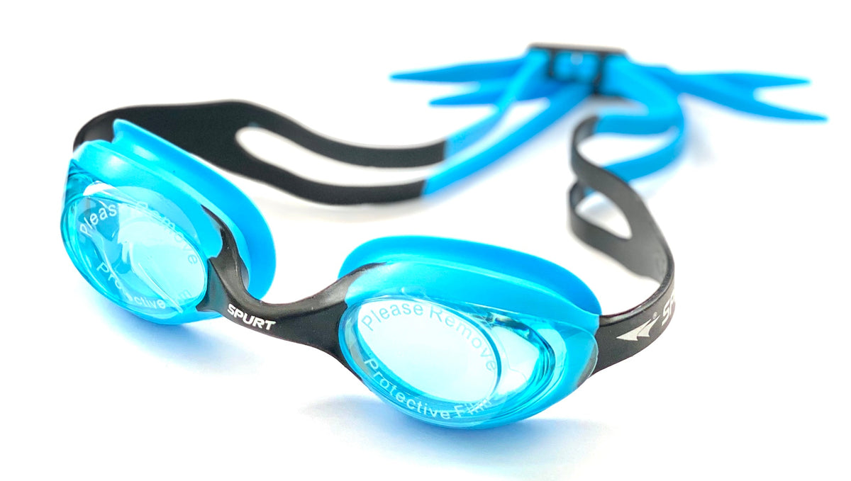 Spurt blaze junior goggles, pink and black frame with mirror silver lens