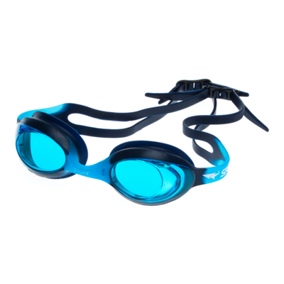 Spurt blaze junior goggles, navy and sky blue frame with blue lens
