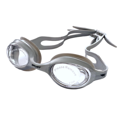 Spurt blaze junior goggles, silver frame with clear lens